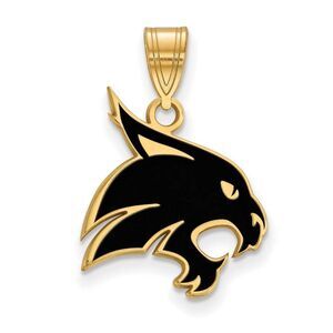 14k Gold Plated Silver Texas State Large Enamel Pendant